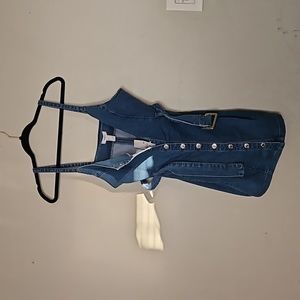 Cute jean dress with silver buttons and buckle from forever 21